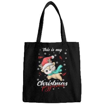 Discover Winter Christmas Pyjama Reindeer Bags