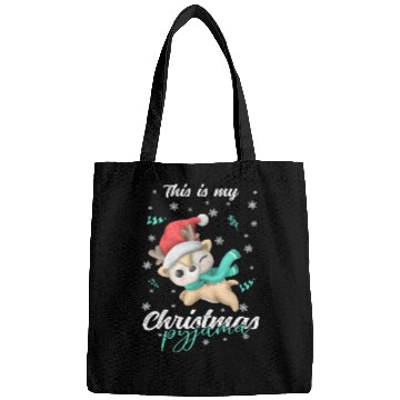 Discover Winter Christmas Pyjama Reindeer Bags