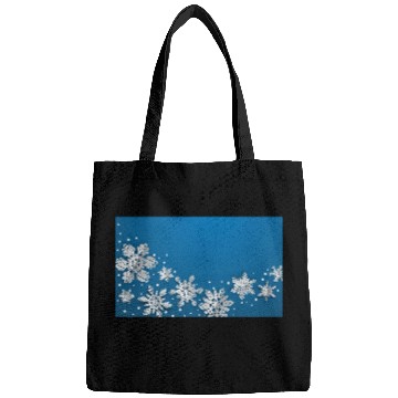 Discover Christmas Snowflakes Blue Winter Bags