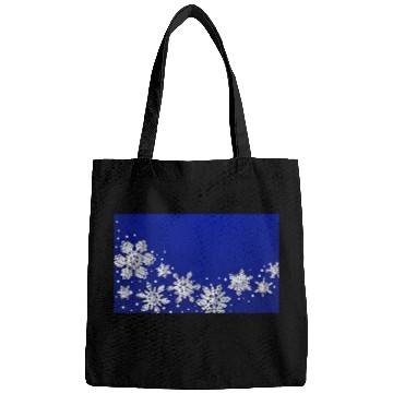 Discover Christmas Snowflakes Blue Winter Bags