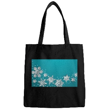 Discover Christmas Snowflakes Teal Winter Bags