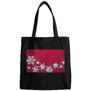 Discover Christmas Snowflakes Red Winter Bags
