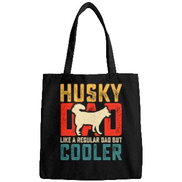 Discover Cute Siberian Husky Dad Father's Day Bags