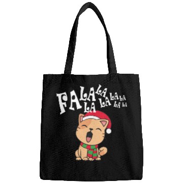 Discover Cute Christmas Cat Singing Fa la la la Song Bags