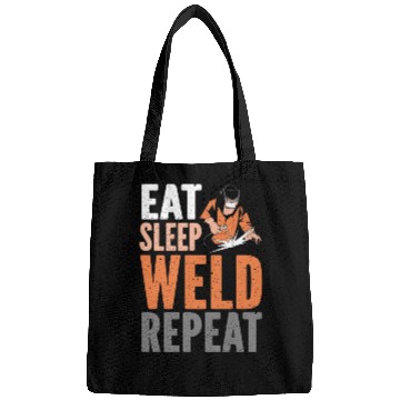 Discover Welder Welding Vintage Eat Sleep Bags