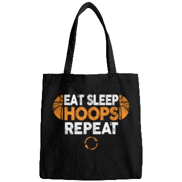 Discover Eat Sleep Hoops Repeat Basketball Bags