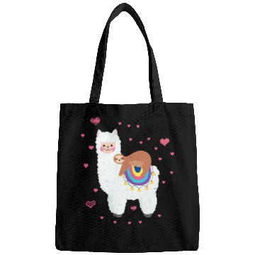 Discover Cute Llama Sloth Best Friends Happy Bags
