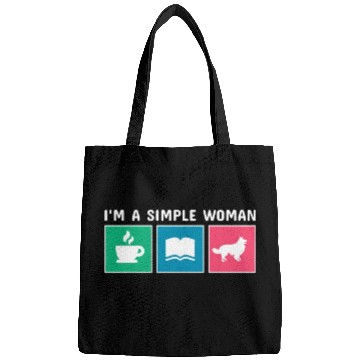 Discover Coffee Books Border Collie I'm A Simple Woman Bags