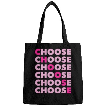 Discover Choose Typography Pink Retro 80s 90s Vintage Bags