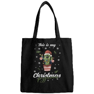 Discover Winter Christmas Pyjama Cactus Bags