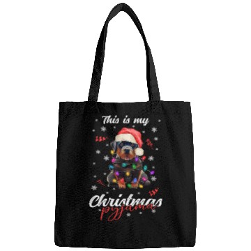 Discover Winter Christmas Pyjama Rotweiler Bags