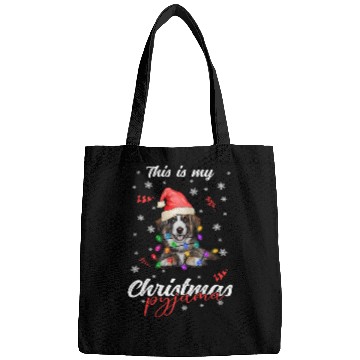Discover Winter Christmas Pyjama Australian Shepherd Bags