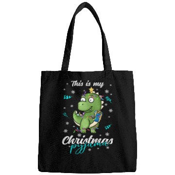 Discover Winter Christmas Pyjama Dinosaur Trex Bags