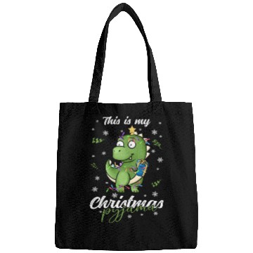 Discover Winter Christmas Pyjama Dinosaur Trex Bags