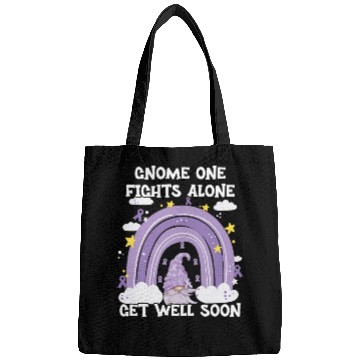 Discover Gnome One Fights Alone Lavender Cancer Bags