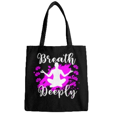 Discover Yoga Bags Breath Deeply Pink Lotus Gift Bags