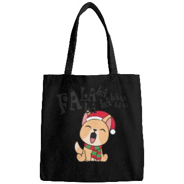 Discover Cute Christmas Dog Singing Fa la la la Song Bags