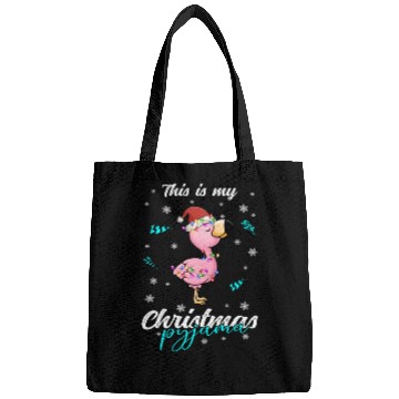 Discover Winter Christmas Pyjama Flamingo Bags