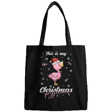 Discover Winter Christmas Pyjama Flamingo Bags
