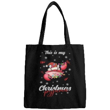 Discover Winter Christmas Pyjama Crab Bags