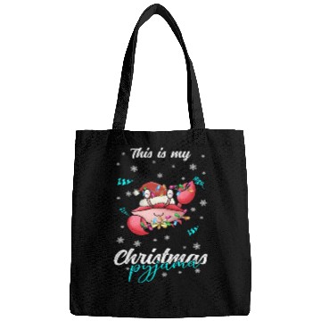 Discover Winter Christmas Pyjama Crab Bags