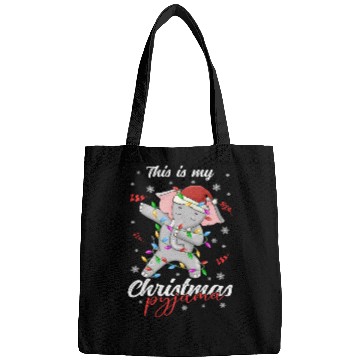 Discover Winter Christmas Pyjama Elephant Bags