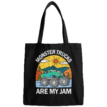 Discover Monster Trucks Are My Jam Vintage Retro Bags
