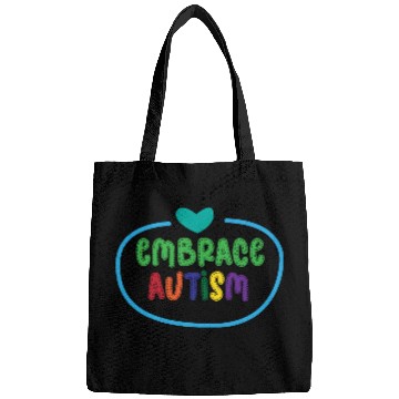 Discover Embrace Autism Colorful Banner Bags