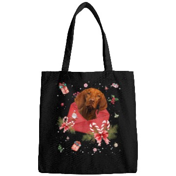 Discover Vizsla Dog In Christmas Card Ornament Pajama Xmas Bags