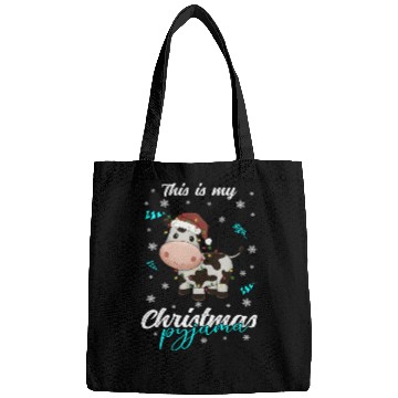 Discover Winter Christmas Pyjama Cow Bags