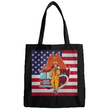 Discover Female Firefighter Thin Red Line Bags