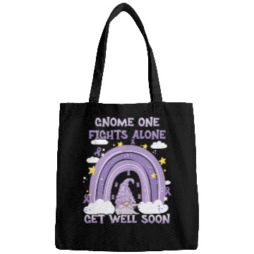 Discover Gnome One Fights Alone Lavender Cancer Bags