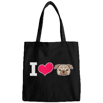 Discover I Love Pug Bags