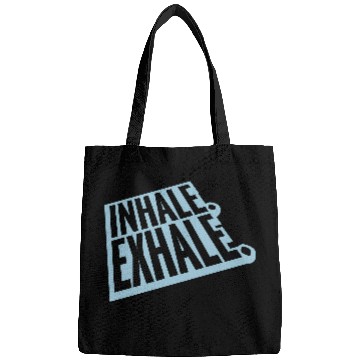Discover inhale exhale yoga quote Bags