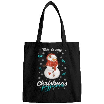 Discover Winter Christmas Pyjama Snowman Bags