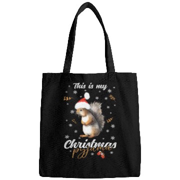 Discover Winter Christmas Pyjama Squirrel Bags