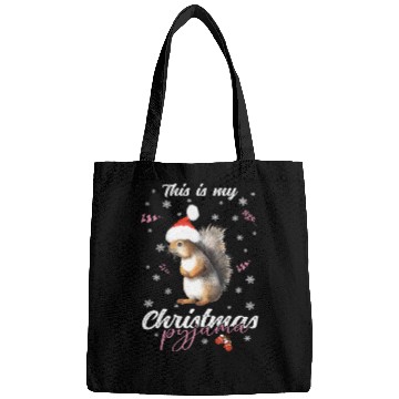 Discover Winter Christmas Pyjama Squirrel Bags
