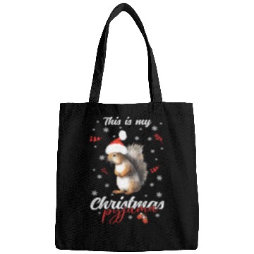 Discover Winter Christmas Pyjama Squirrel Bags