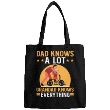 Discover DAD KNOWS A LOT GRANDAD KNOWS EVERYTHING Bags