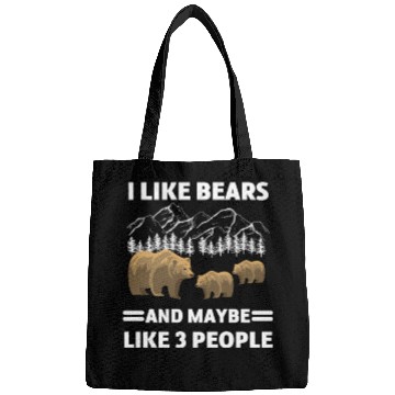 Discover Grizzly Lover Forest Animal Lover Funny Gift Bear Bags