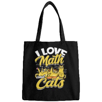 Discover I love math and cats - mathematical Bags