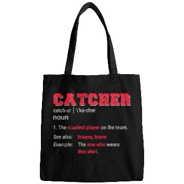Discover Baseball Catcher Softball Catcher Player Funny Def Bags