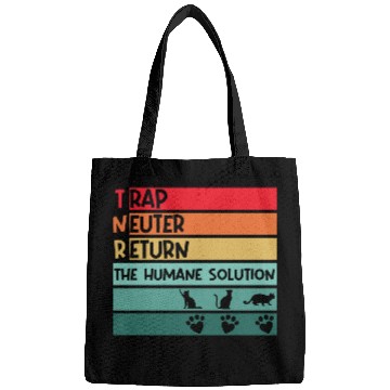 Discover Trap, neuter, return, human solution street cat Bags