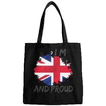 Discover I m British and proud -nation pride flag Bags