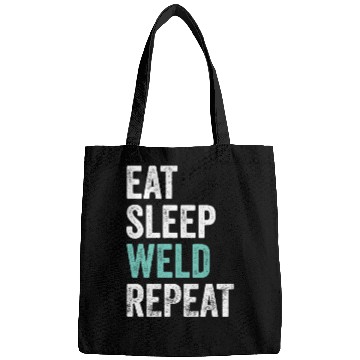 Discover Eat Sleep Weld Repeat Metal Worker Welder Bags