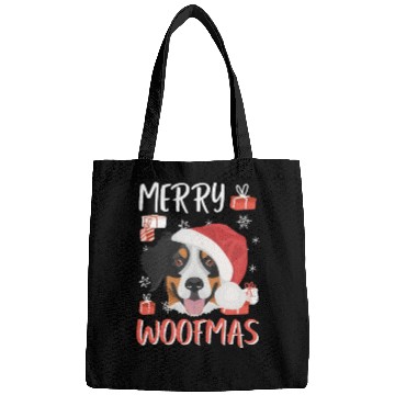 Discover Bernese Mountain Dog Merry Christmas Bags