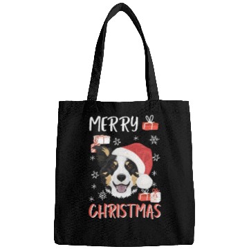 Discover Border Collie Merry Christmas Bags