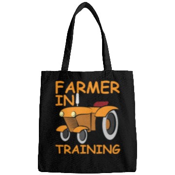 Discover Funny Tractor Boy Farmer In Training Bags