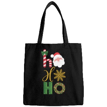 Discover Ho Ho Ho Christmas icons Bags
