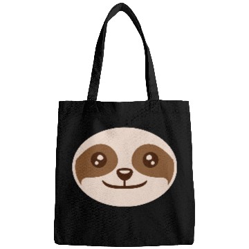 Discover Round sloth face design Bags